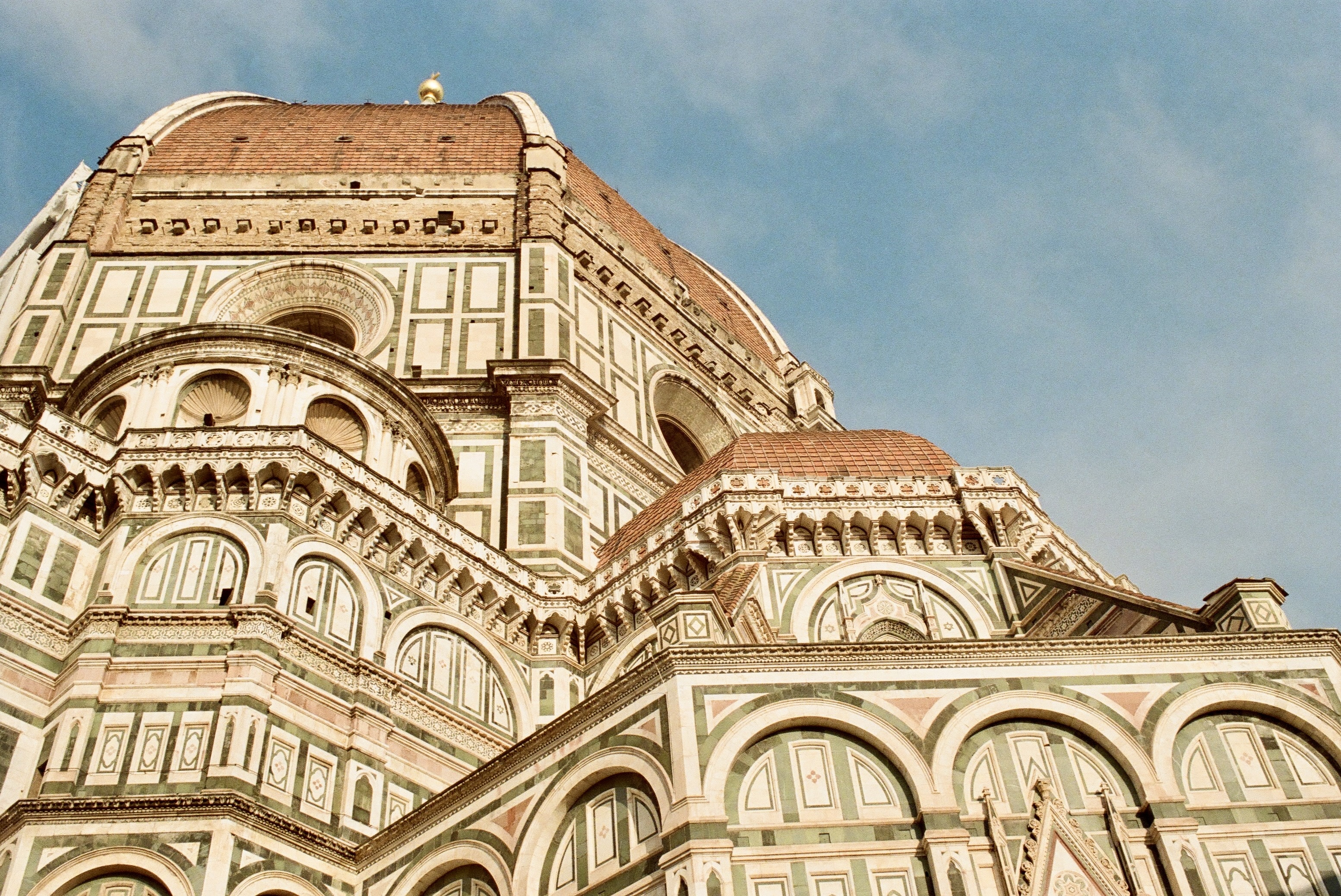 Pegasus statue against blue sky Florence